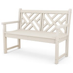 Polywood - Polywood Chippendale 48" Bench, Sand - Whether it's on the deck or in a special corner of the garden, the POLYWOOD Chippendale 48" Bench will add a touch of elegance and style to your outdoor living space. This durable bench is built to last through the years with very little maintenance. It's constructed of solid POLYWOOD lumber in a variety of attractive, fade-resistant colors to give it the appearance of painted wood without the upkeep wood requires. Made in the USA and backed by a 20-year warranty, this eco-friendly bench won't splinter, crack, chip, peel or rot and it never needs to be painted, stained or waterproofed. It's also designed to withstand nature's elements and to resist stains, corrosive substances, salt spray and other environmental stresses.