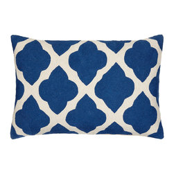 John Lewis Taz Cushion, India Blue - Seat Cushions
