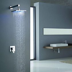 Briano MultiColor Water Powered Shower Solid Brass Built in Mixer - Showerheads And Body Sprays