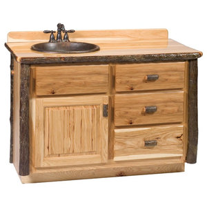 Hickory Log Vanity 36 42 48 Without, 40 Bathroom Vanity Without Top