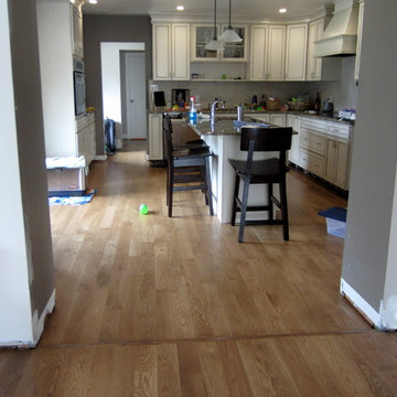 BAY SHORE NEW 4" SELECT WHITE OAK INSTALLED/FINISHED W FRUITWOOD & TRAFFIC HD