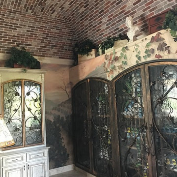 Tuscan style home with custom carpentry