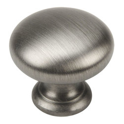 Cosmas - Cabinet Round Knob, 1-1/4" Diameter, Set of 25, Antique Silver - Cabinet And Drawer Knobs
