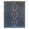 EORC Charcoal Hand Knotted Wool Moroccan Berber Moroccan Rug 8' x 10'
