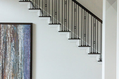 Transitional staircase photo in Houston