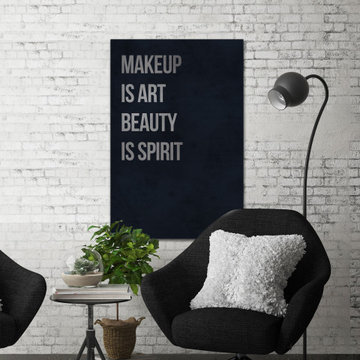 "Makeup Is Art Beauty Is Spirit" Painting Print on Wrapped Canvas