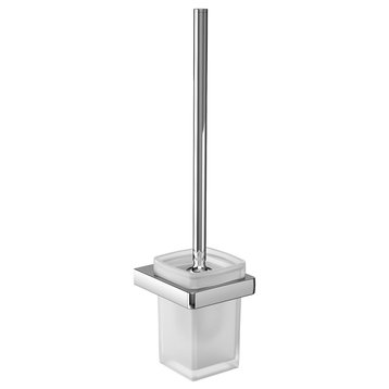 Trend 0215.001.00 Wall Mounted Toilet Brush Holder in Satin Crystal and Chrome