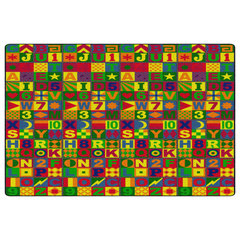 Flagship Carpets Cushy Stars Seating Rows Muted Educational Rug