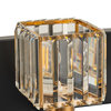 Modern Black Gold 4-Light Exquisite Textured Crystal Bathroom Vanity Light