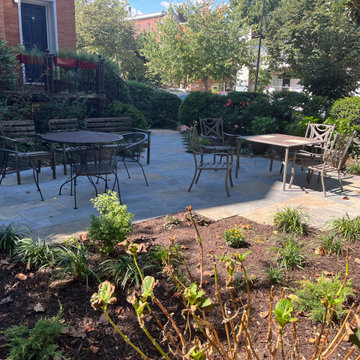 Flagstone Patio on Stone Dust with Custom Design in Columbia Heights, DC