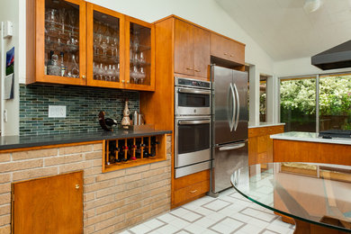 Kitchen - kitchen idea in Other with open cabinets