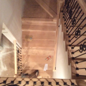 Hickory with pine basement