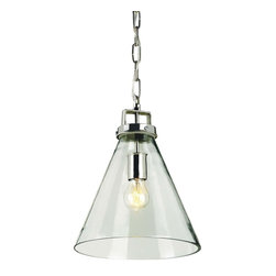 Currey & Company Vitrine Pendant in Clear Glass - Pendant Lighting