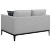 Coaster Apperson 2-piece Modern Fabric Living Room Set in Light Gray