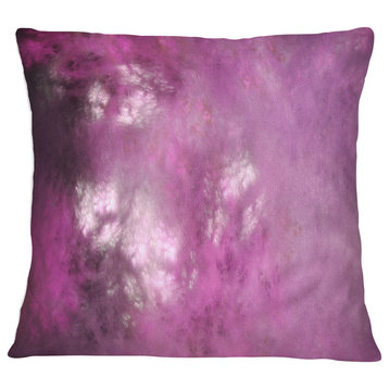 Blur Pink Sky with Stars Abstract Throw Pillow, 18"x18"