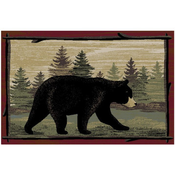 Cozy Cabin Woodside Retreat Lodge Accent Rug, 30"x46"