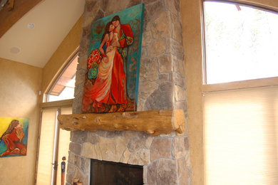 Eclectic family room photo in Denver