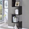 Benzara BM159153 Well-Made Four Tier Wood & Metal Bookcase, Black
