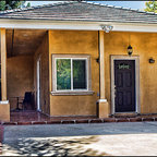 Rustic wood exterior doors