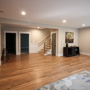 Project #83 | U-Shaped Staircase with Horizontal Black Rod Railing