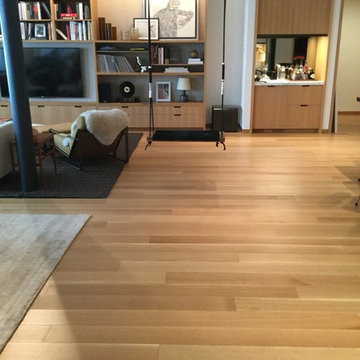 Rift Sawn Engineered White Oak. Woca Master Oil