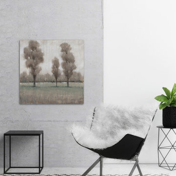 "Shimmering Trees I" Painting Print on Wrapped Canvas