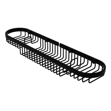 Oval Combination Shower Basket, Matte Black