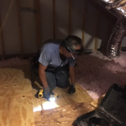 Attic Plywood Flooring Installed - Air Conditioner Accessories