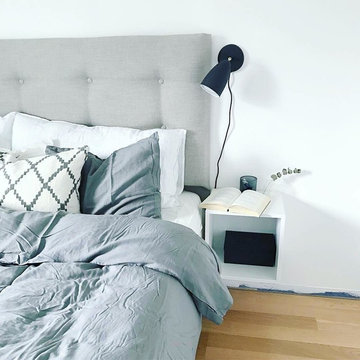 White and Grey Master Bedroom