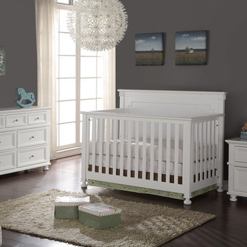 Bristol 4-1 Convertible Crib with Dresser and Night Table