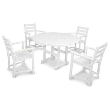 Monterey Bay 5-Piece Dining Set, Classic White