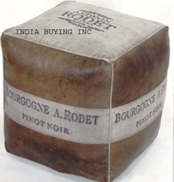 Industrial leather and canvas furniture from India buying inc