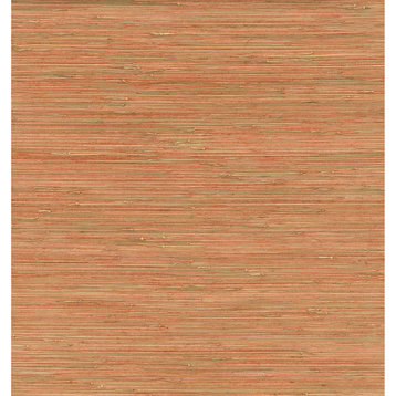 2972-86108 Shuang Coral Handmade Grasscloth Modern Style Unpasted Wallpaper