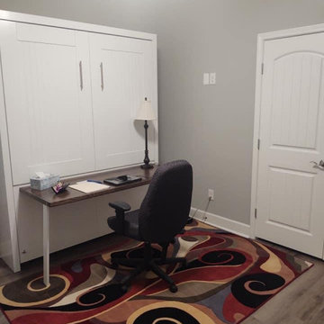 Custom Built Vertical Queen Size Murphy Bed with Desk Combination
