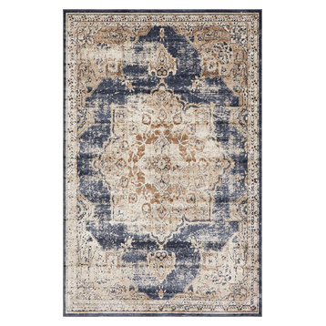 Unique Loom Dark Blue Chateau Roosevelt 6' 0 x 9' 0 Area Rug