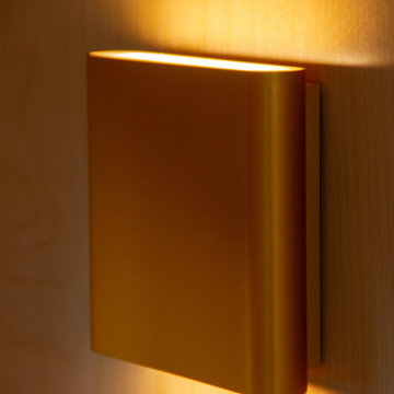 The Novella Signature Shed: Chickadee 206 Office Studio - Light Sconce Detail