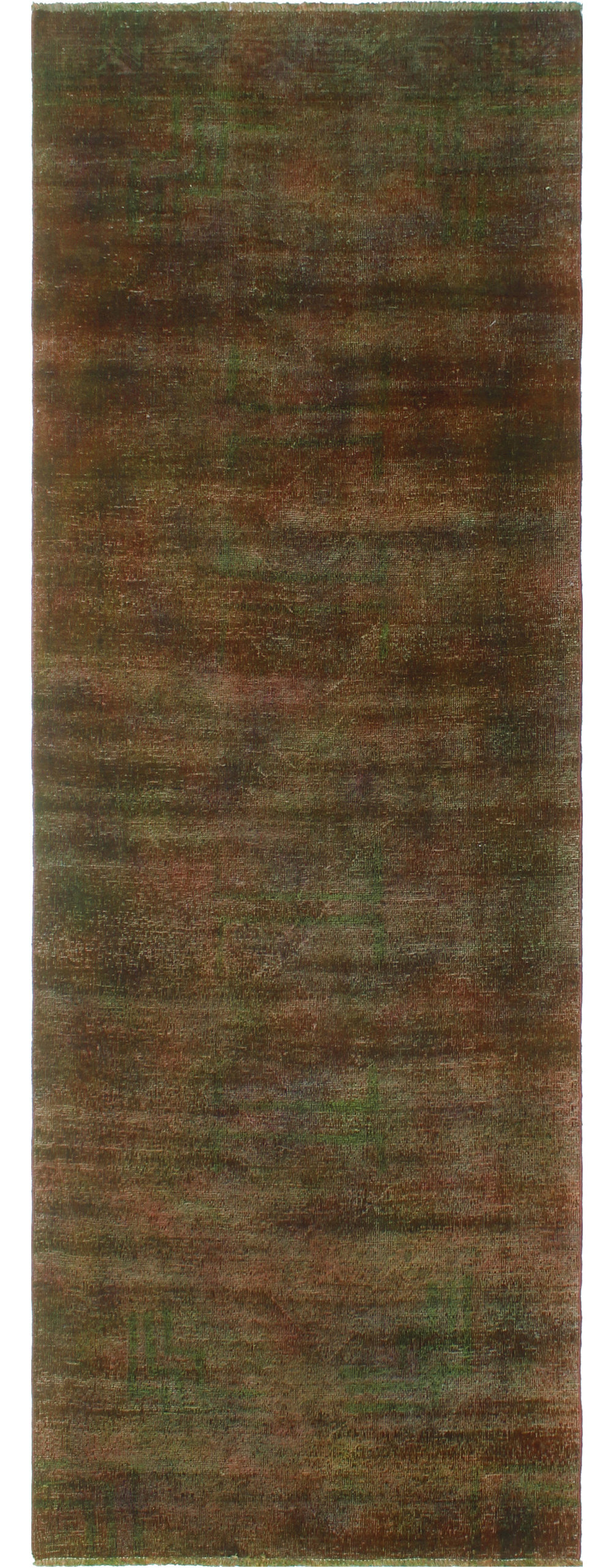 Angelique Rugs Vintage Distressed Rainbow-dyed Angeliqu Orange Rug, 3'4 x 9'10 ...