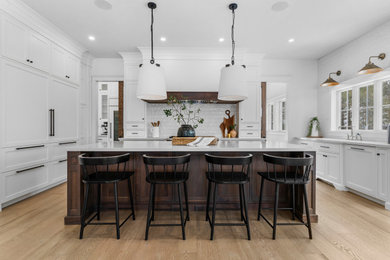 Design ideas for a transitional kitchen in Toronto.