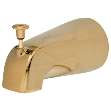 Kingston Brass 5-1/4" Zinc Tub Spout With Diverter, Polished Brass