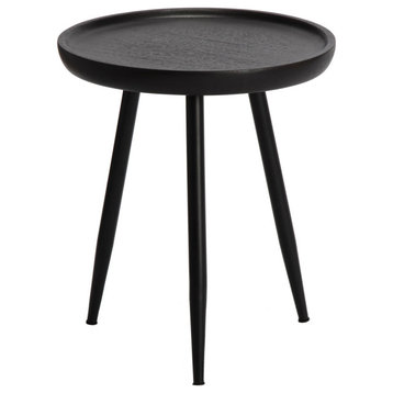 Chevery Small Tri Pin Side Table, Black