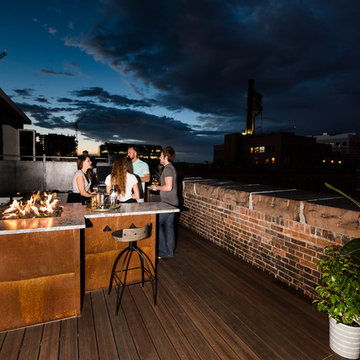 Urban Rooftop Deck -- Envision Distinction Rustic Walnut composite decking