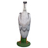 Gray Heron Coastal Bird Statue, Set of 2
