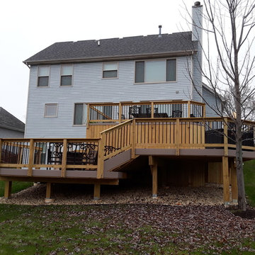 Multi Level Timber Tech Deck by Aurora, IL Deck Designer