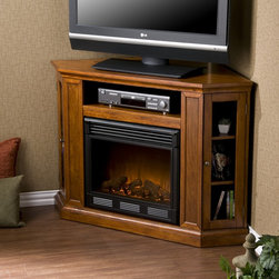 Holly and Martin&trade; Ponoma Convertible Media Electric Fireplace - Mahogany - Indoor Fireplaces