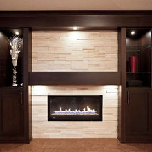 Cabinets with Fireplace