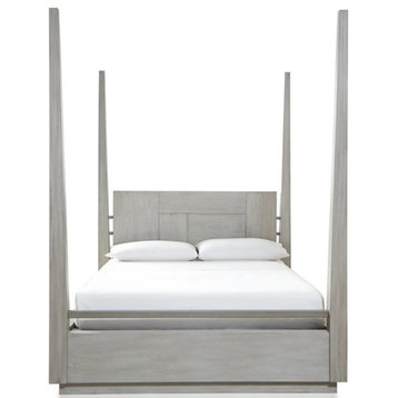 Modus Destination Full Poster Bed in Cotton Gray
