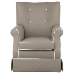 Transitional Gliders Gus Faux Leather Glider, Taupe