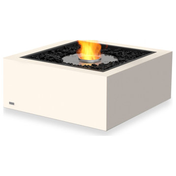 EcoSmart™ Base 30 Square Fire Table - Ethanol/Gas Fire Pit, Bone, Ethanol Burner