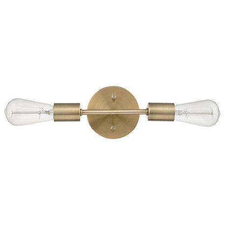 Alexandria 2-Light Matte Brass Reversable Vanity Light