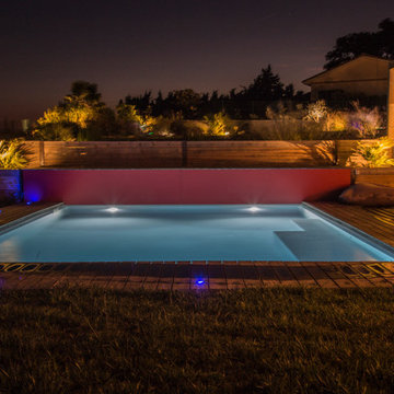 mise en valeur de la piscine avec les spot immergés